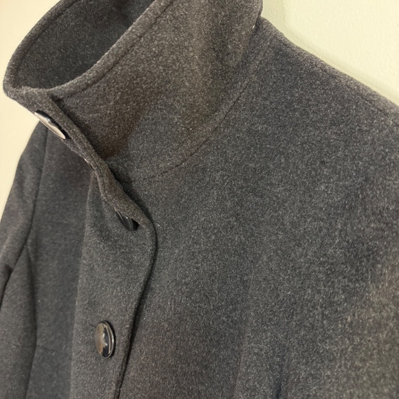 Larry Levine Dark Charcoal,Wool & Cashmere Blend Coat - Size 12 - Picture 6 of 11